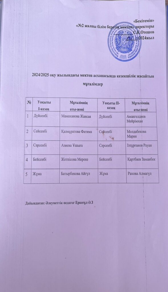 Мектептік тамақтандыру