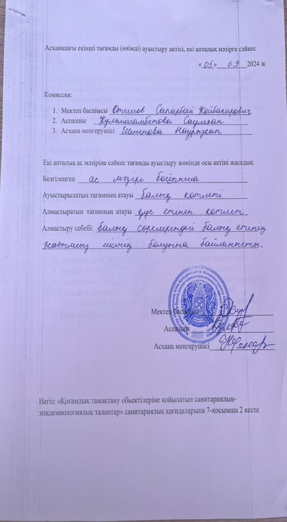 Мектептік тамақтандыру